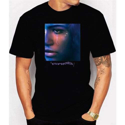 Mens T-shirts Euphoria Printed Harajuku T Shirt Men Clothing Oversized T Shirt for Men Graphic T Shirts Hip Hop Streetwear Tops