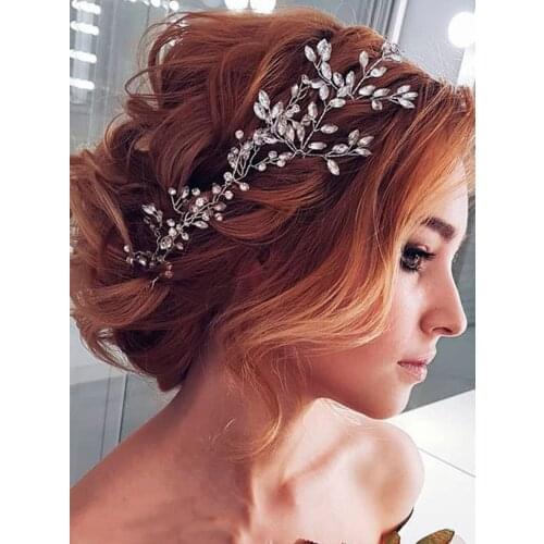 Crystal Bridal Headpiece Hair Clip-Bridal Rhinestone Clip-Brides Headpiece-Silver Wedding Headpiece for Women