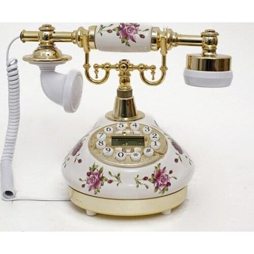 Ceramic handicraft archaize Nordic blue screen call display telephone household crafts European decoration