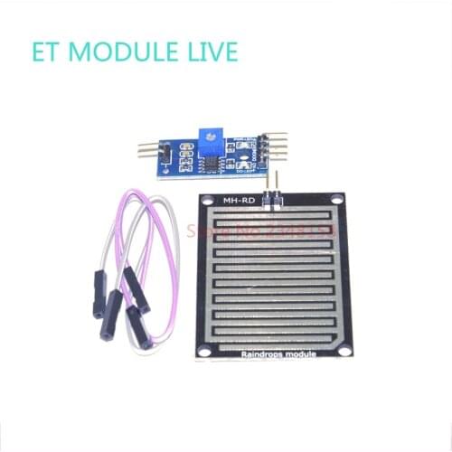 10pcs)Rain Sensor Water Raindrops Detection Module Automatic watering Rain Weather Module Humidity For Arduino Raspberry Pi