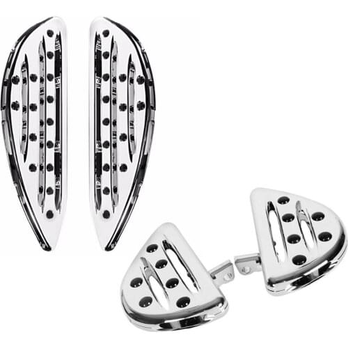 Motorcycle Foot Pegs Chrome CNC Edge Cut Male Foot peg Driver Stretched Floorboards For Harley Touring Street Glide Dyna