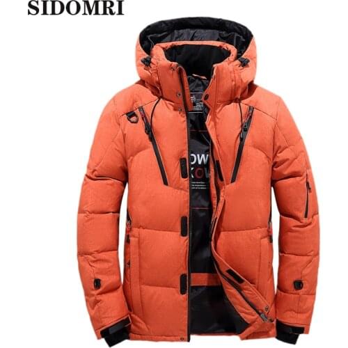 Winter mens down jacket 90% white duck down coat thicken warm coat light and fluffy material fashion casual windbreaker