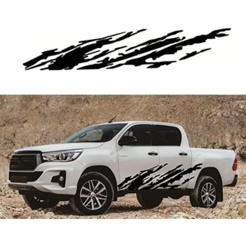 2pcs Car Side Door Decal Mud splash Graphics Black For Truck off-road 4x4