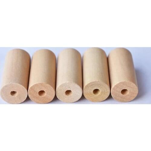 50pcs unfinished nature cylinder wood beads 18*40mm wood tube wood pipes accessories crafts
