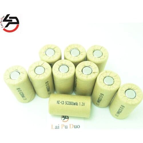 NI-CD SC 2000mah 1.2V Rechargeable battery high power battery cell,power tool battery for Hitachi Makita Bosch DEWALT
