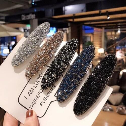 2019 New Fashion Womens Hair Clip Elegant Korean Design Alloy Waterdrop Geometric Hair Clips Hairpin Jewelry Accessories Party