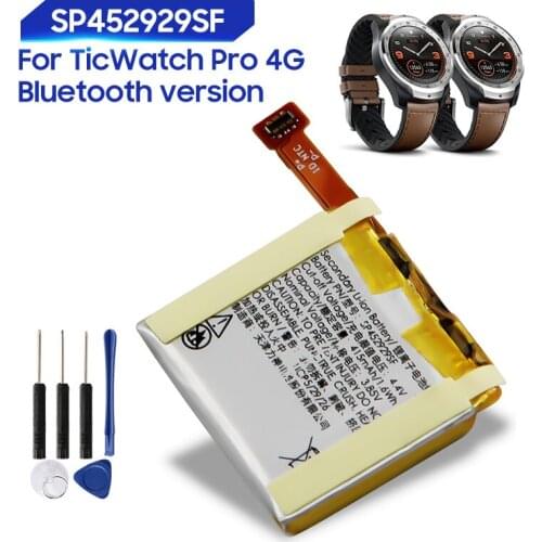 Original Replacement Battery For TicWatch Pro 4G Bluetooth Version SP452929SF Genuine Watch Battery 415mAh