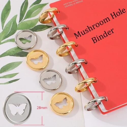 20pcs 28mm Mushroom Hole Binding Rings Discs Planner Accessories Supply Binding Plate Loose Leaf Plastic Binding Rings Notebook