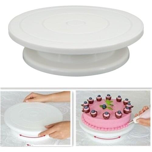 Cake Turntable Stand Cake Decoration Accessories DIY Mold Rotating Stable Anti-skid Round Cake Table Kitchen Baking Tools