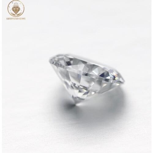 Lucky Star Gems 100pcs3-20mm White CZ Beads Round Cut Cubic Zirconia Loose Gemstone for Hot Sale DIY Jewelry Accessories Making