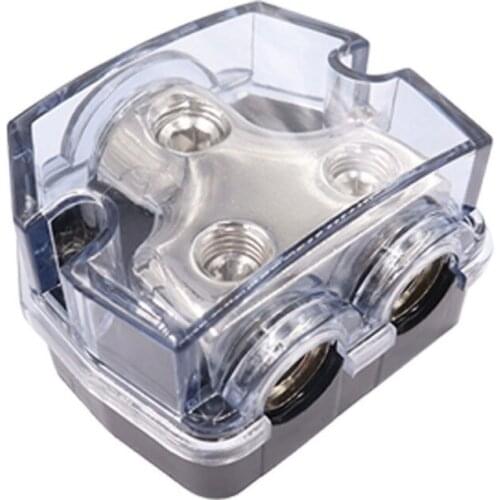 Distribution Block Car Power Distributor Block Car Audio Power Supply Distribution1x0 In 2x0 GA Out For Car Audio Marine