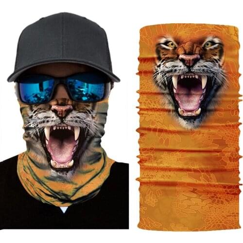 3D Animal Hiking Scarf Outdoor Sports Magic Scarf Heaewear Neck Gaite Bandana Windproof UV Protection Cycling Face Mask h