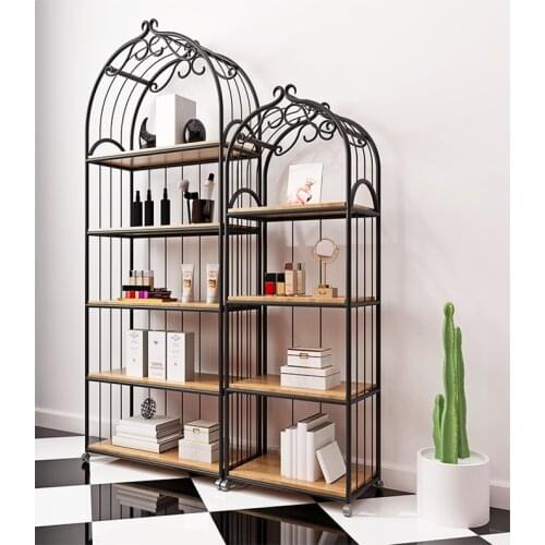 Nordic Beauty Salon Cosmetics Book Shelf Display Shelves Combination Nail Manucure Shop Rack Show Shelves Furniture For Home