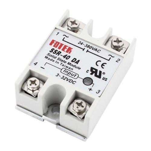 SSR-40 DA 40A Solid State Relay Module DC-AC 3-32V DC/24-380V AC