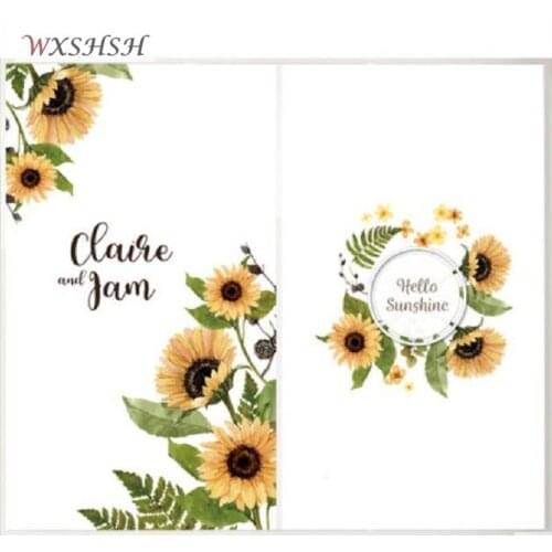 Custom Size Static Cling Window Film Sunflowers Pattern Water-Proof Anti-UV Privacy Protection Decoration Frosted Glass Sticker