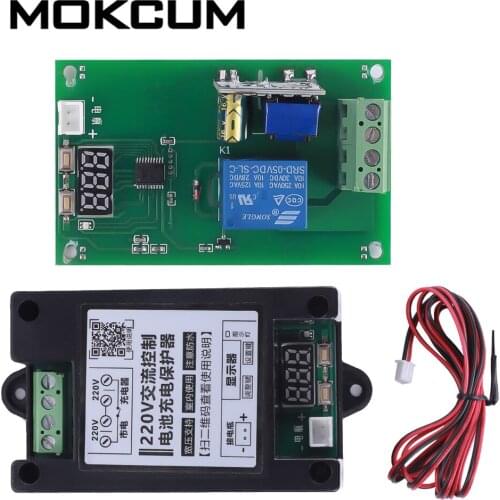 AC 220V Battery Overcharge Protector Anti Overshoot for 10V-96V Battery 10A Digital Display Automatic Charging Controller