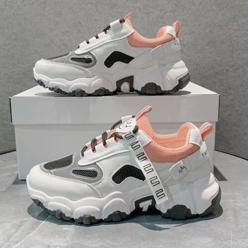 Women Platform Sneakers 2021 Fashion Ladies High Quality Vulcanized Shoes Lace Up Casual Shoes Chunky Comfortable Sneaker Female
