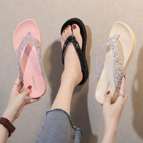 Ladies Flip-Flops Fashion Outer Wear Summer Sweet Hot Sale Student Flat-Bottom Non-Slip Wear-Resistant Casual Beach Slippers