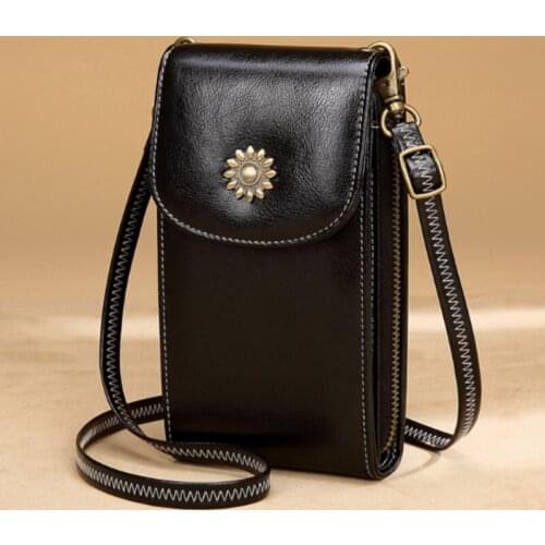 Genuine Leather Womens Bags Phone Pocket Handbags Mini Shoulder Bag Woman Crossbody Bag Small Bags For Girl Bolsa