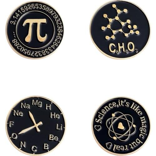 Science Is Real Magic Enamel Pins Chemical Element Brooches Bag Lapel Badge Fashion Knowledge Jewelry Gift for Kids Friends