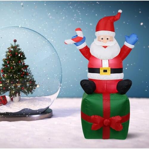 1.8m Inflatable Santa Claus Model Doll Christmas Suit Decoration Yard Prop For Xmas New Year Party Decor Navidad Ornament