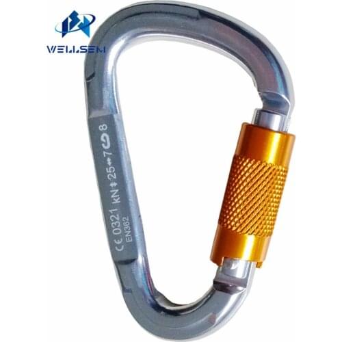 1pc Carabiner 25KN CE Certification Outdoor Sports Rock Climbing Self Locking Auto Master Lock Safety Equipment for yoga hammock