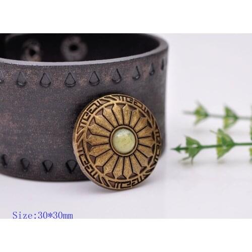 10pc 30X30mm Western BEIGE Turquoise Floral Cowboy Arts Craft Saddles Repair Conchos