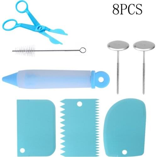 24Pcs/sets Cake Plastic Dough Knife Cream Reusable Pastry Bags Cake Dessert Decorating Tools Stainless Steel Pastry Nozzles