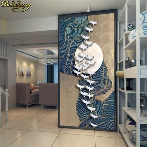 Beibehang Custom Abstract striped flying birds HD mural papel de parede 3d wallpaper for wall paper roll wall papers home decor