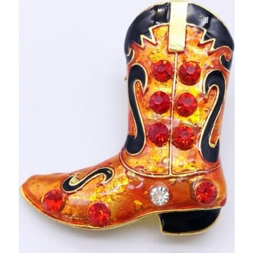 5PCSNew Year Series Metal Drop Tape Drill Santa Claus Boots Dual-use Brooches Jewelry Gifts Christmas Decorative Brooches