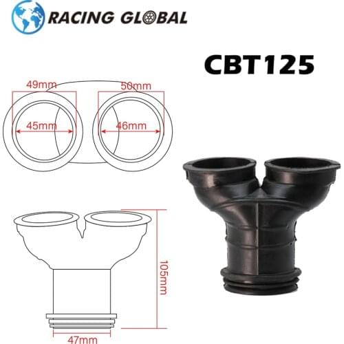 ALCON-Racing Carburetor Adapter Air Filter Iintake Connecting Pipe Rubber Tube Joint Manifold For Honda CBT125 CA250 CMX250