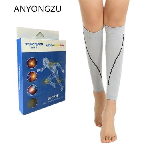 ANYONGZU Candy Colour Professional Sports Leg Protector Compression Leg Sleeves Elastic Fluorescent Directional Pressure Warmers