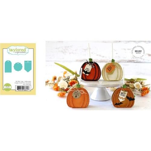 Halloween Itty Bitty Tags Metal Cutting Dies Scrapbook Diary Decoration Stencil Embossing Template DIY Greeting Card Maker Album