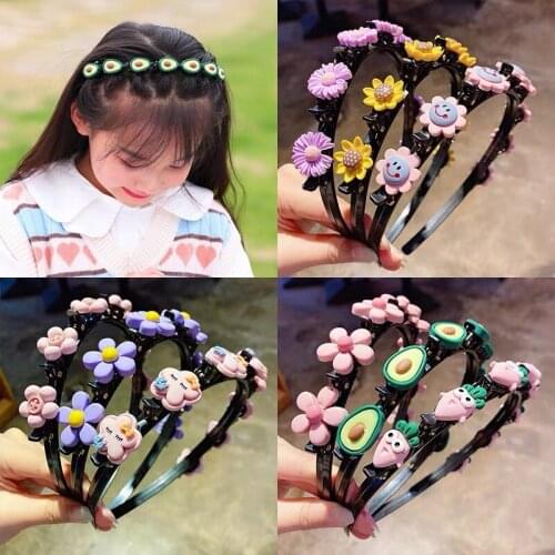 2021 Fashion Children Cute Acrylic Animal Cartoon Flower Fruit Hairbands Girls Lovely Hair Hoop Headbands Kids Hair Accessories