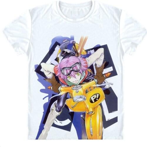 FLCL Progressive T-Shirts Multi-style Short Sleeve Shirts Furi Kuri Fooly Cooly Haruko Haruhara Naota Nandaba Cosplay Shirt