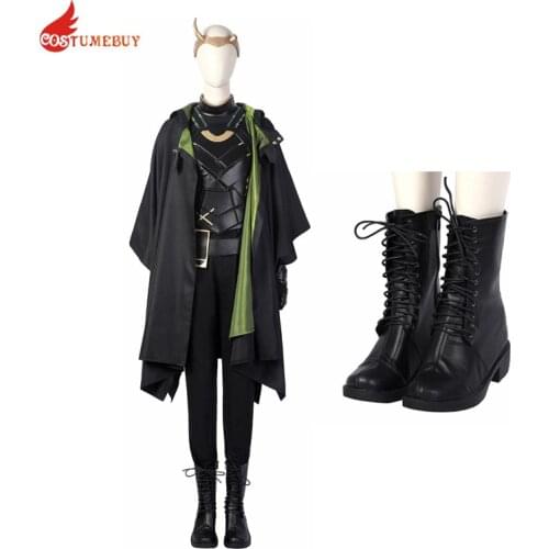 Costumebuy Lady Loki Shoes Cosplay Martin boots Loki Season One Sylvie Variant Costume Women Adult Halloween Party Custom Made