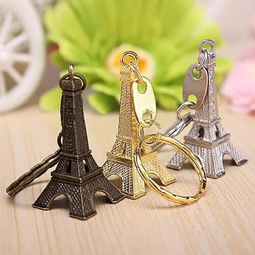 Metal Paris Eiffel Tower Pendant Keychain Keyring Keyfob Key Ring Xmas Gift