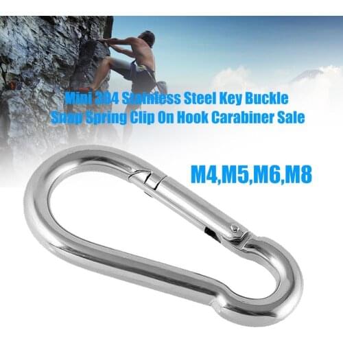 Mini Stainless Steel Carabiner Keychain Outdoor Camping Climbing Snap Clip Lock Quick Connection Key Buckle Carabiner Hooks