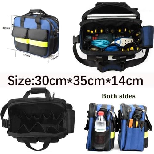 High quality Waterproof Large Capacity Tool Bag Multifunction Electricians Repair Kit Thick Fabric Large Capacity Tool Belt Bag