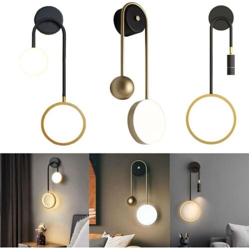 Nordic LED Wall Lamp for Bedroom Bedside Aisle Corridor Living Room Background Wall Light Villa Apartment Stair Wall Sconce Lamp