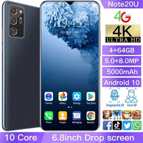 Note20U 6.8-Inch Hd Water Droplet Screen Magnesium Alloy Body Nano 3D Electroplated Glass Back Cover All-In-One Machine Double