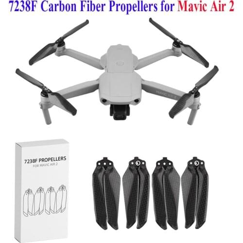 7238F Carbon Fiber Low Noise Propellers for DJI Mavic Air 2 Props Blade Replacement Durable Props for mavic air 2 Accessories