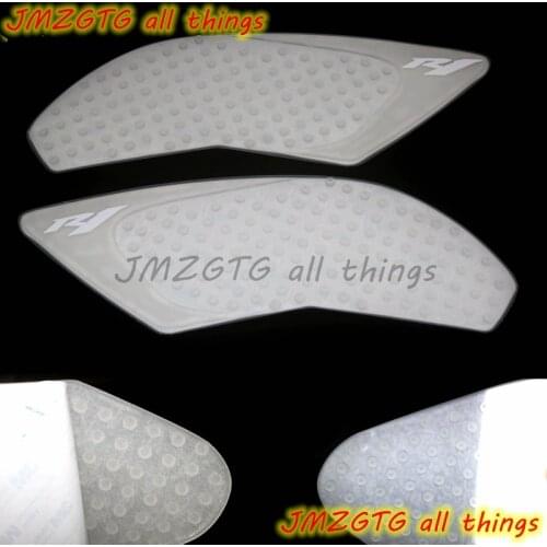 Transparent Tank Grip Pads For YAMAHA R1/R1M/R1S 2015-2018 Protector Sticker Decal Gas Knee Grip Tank Traction Pad Side 3M