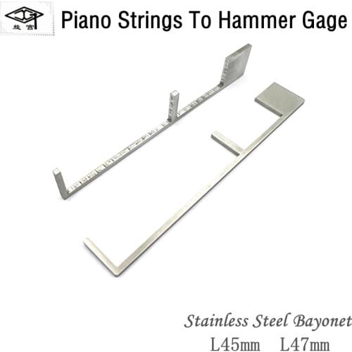 Piano tool,Strings to Hammer Gage (stainless steel/bayonet L47mm)
