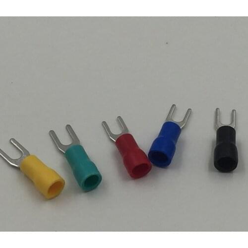 SV1.25-3 brass fork cold pressing type UY wire insulation terminal terminal 1000 0.5 thick