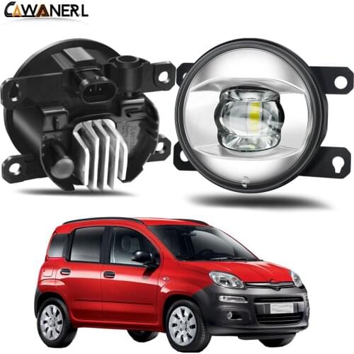 Fog Light Assembly 30W 8000LM Car Right + Left Side LED Lens Fog Lamp Daytime Running Light H11 12V For Fiat Panda 2012 2013