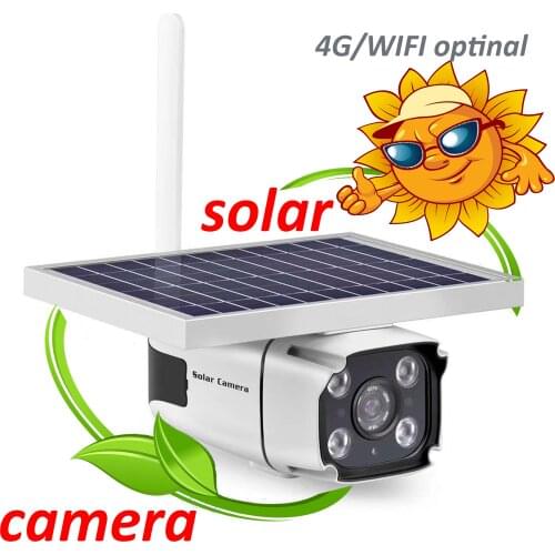 Waterproof Outdoor 1080P Solar Power WIFI IP Camera support 4G SIM Card Battery Audio PIR Wifi HD Surveillance Camera