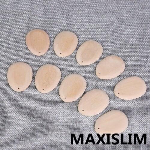 DIY Handmade Jewelry Accessories Oval Shape Earrings Unfinishee Findings Bracelet Wooden Pendant 20Pcs/Lot Maple Wood Beads