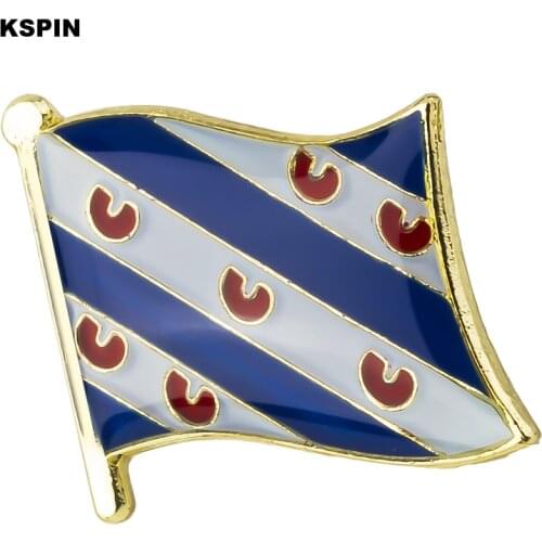 Friesland Flag Badge Brooch Natinal Lapel Pins Flag Lapel Pins Country Flag Badge XY0510