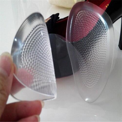 1Pair Front Forefoot Pad Silicone Pad Transparent Heel Pain Insoles Half Palm Insole Shock Absorption Foot Care Tool